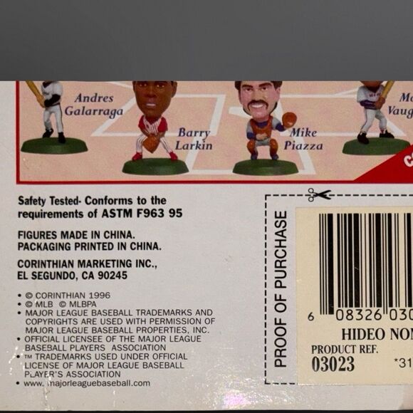 1996 Corinthian MLB Headliners Hideo Nomo Figure LA Dodgers Sealed On Card - Picture 4 of 4